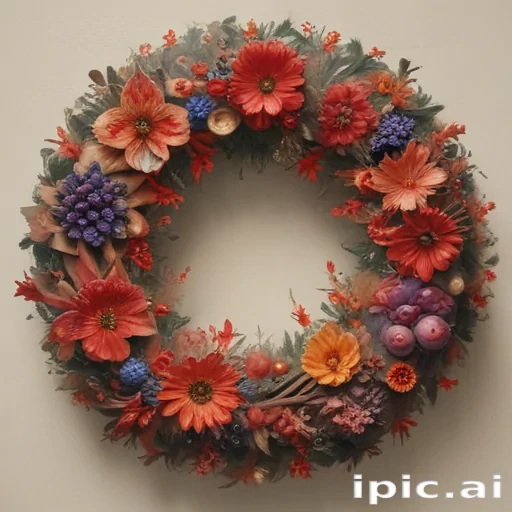 wreath drawing