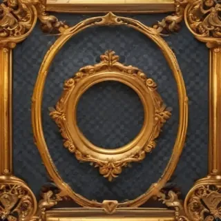 gold frame transparent background