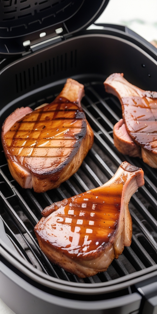 barbeque pork chops in air fryer