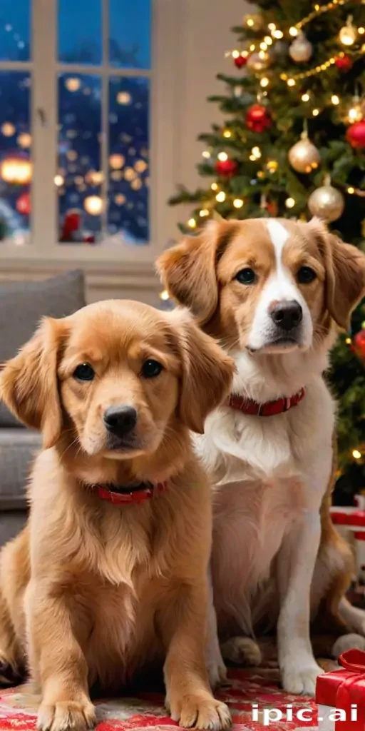 christmas wallpaper dogs