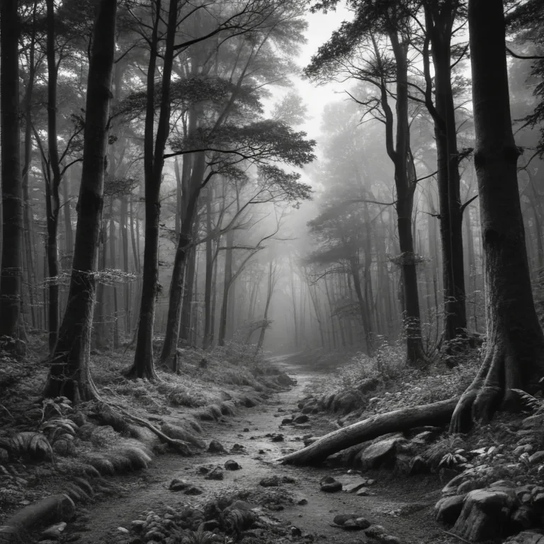 forest clipart black and white