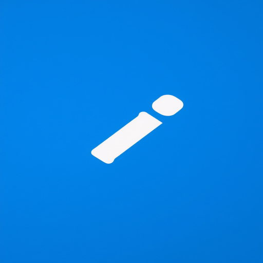 Create a minimalistic blue circular logo with a white lowercase letter 'i' in the center, using a high-resolution camera at f/2.8 aperture, ISO 100, 50mm lens, with a shallow depth of field to emphasize the logo, shot from a top-down perspective.