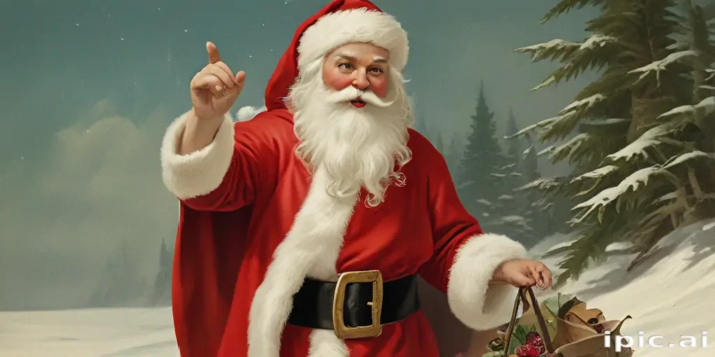vintage santa images free