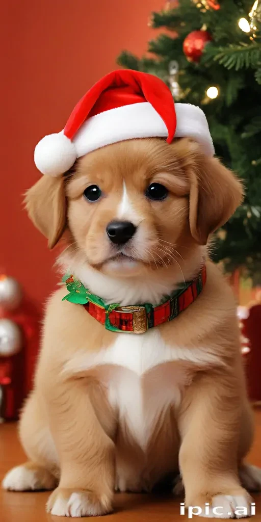 puppy christmas dog wallpaper