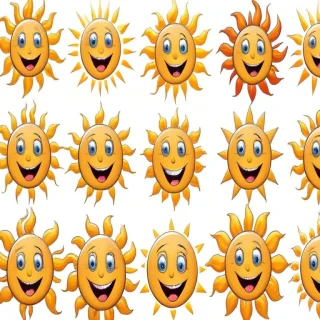 cartoon suns