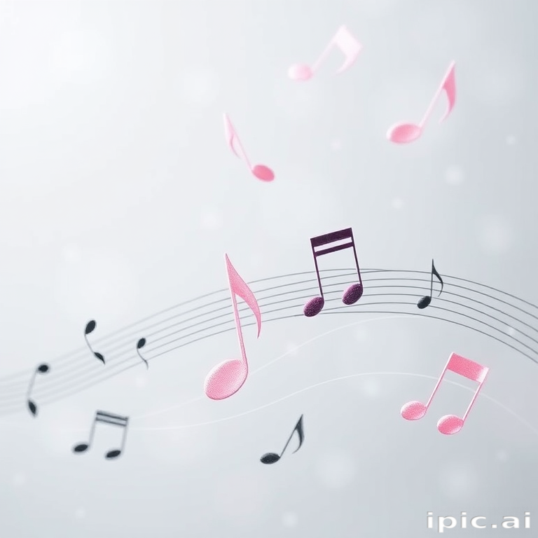 transparent music notes