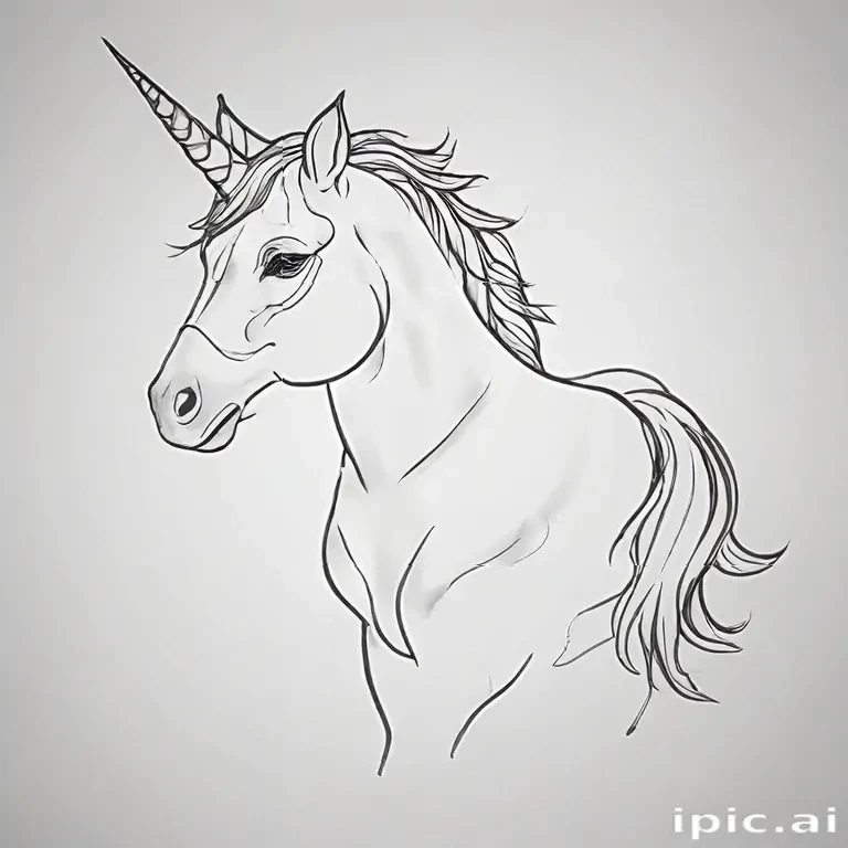 unicorn outline