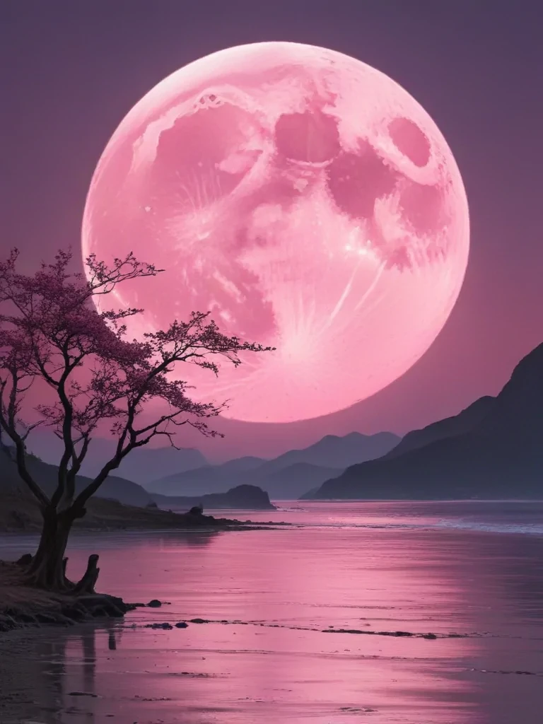 pink moon wallpaper