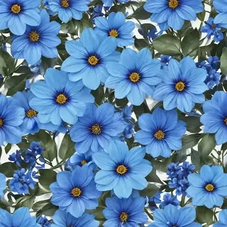 blue flowers transparent background