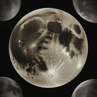 vintage moon art