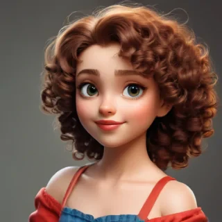 cartoon characters with curly hair