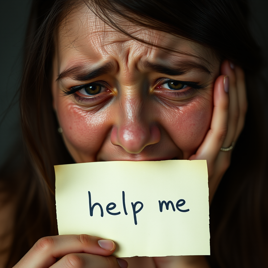 Desperate Cry for Assistance A Woman's Emotional Plea for Help(00)