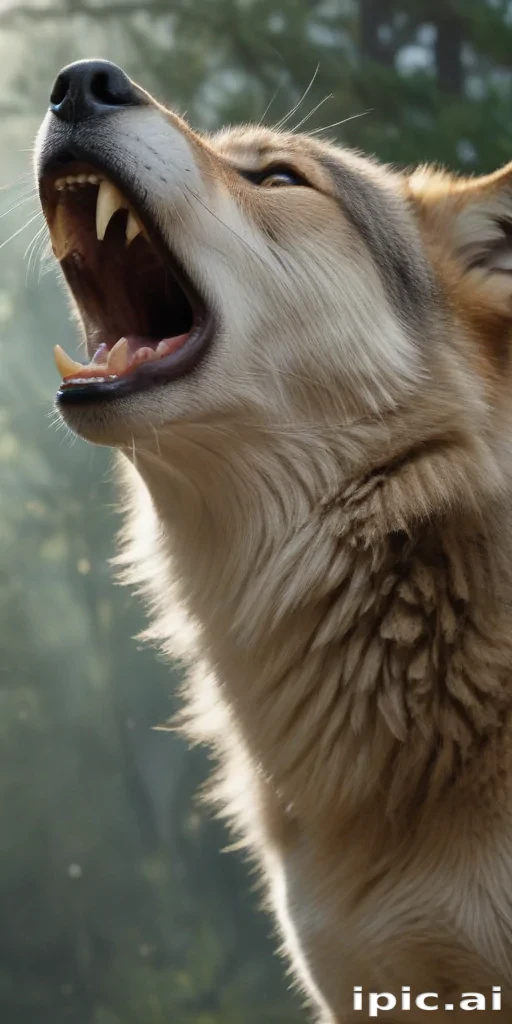wolf howling png