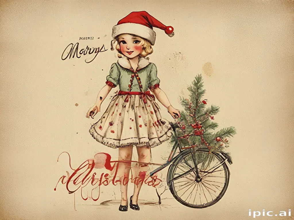 vintage merry christmas