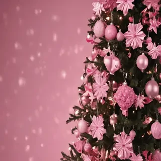 pink christmas aesthetic wallpaper