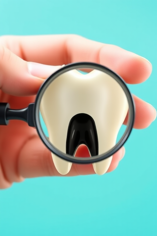 Exploring Dental Health: A Close-Up View of a Tooth Model