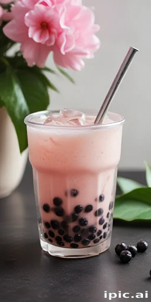aesthetic boba tea background