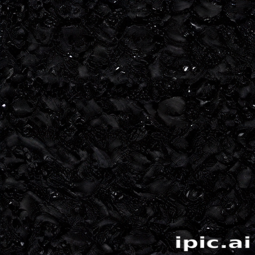Textured Black Surface with Glossy Finish and Intricate Patterns