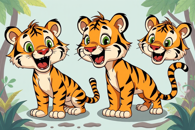 cartoon tigers
