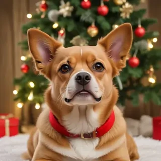 dog christmas background