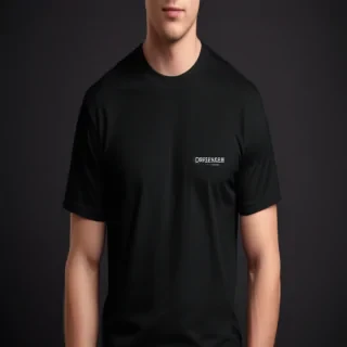 black tee mockup