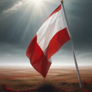 red and white flag