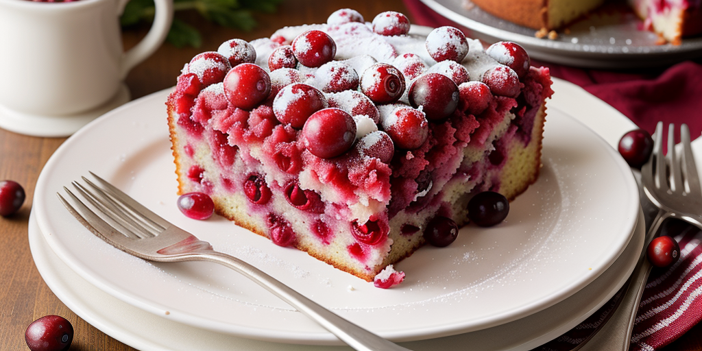 cranberry cake with butter sauce
