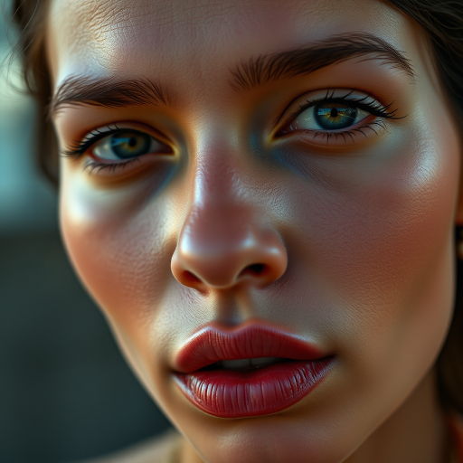 Generate a high-resolution image of a facial portrait with abstract lines and minimal detailing, use a Canon EOS R5 camera with a 50mm f/1.2 lens, aperture set to f/2.8, ISO 100, in natural light, capturing a close-up view with a soft focus background.