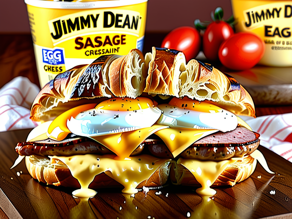 jimmy dean sausage egg and cheese croissant calories