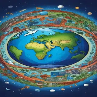 cartoon picture of the planet earth