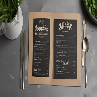 restaurant menu mockup
