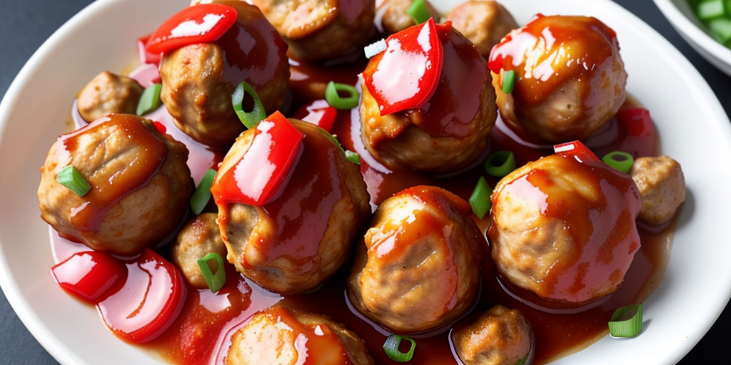 sweet and sour chicken meatballs