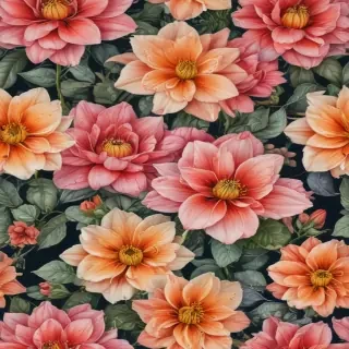 flower drawings color