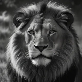 lion black and white pictures