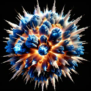 transparent explosion
