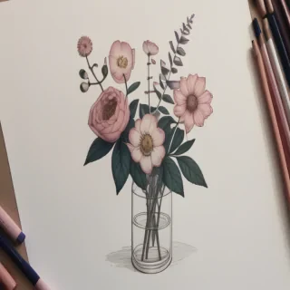 aesthetic flower drawings