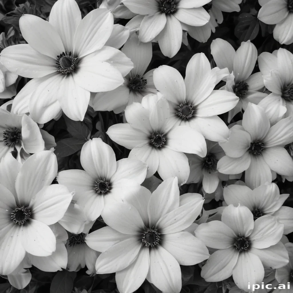 black and white flower background
