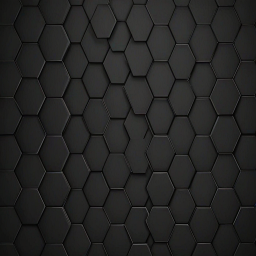 create a seamless hexagonal pattern on a dark gradient background with a subtle three-dimensional effect