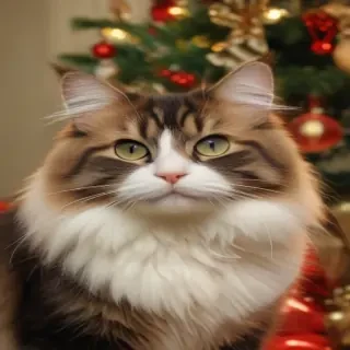 cat christmas background