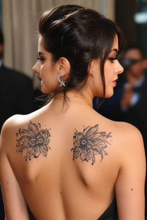 selena gomez tattoo on back