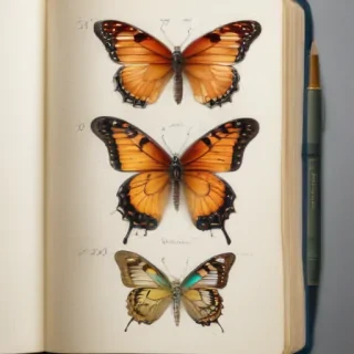 butterflies sketches