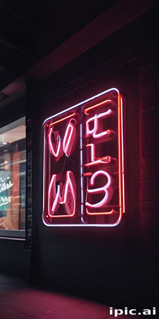 neon sign mockup