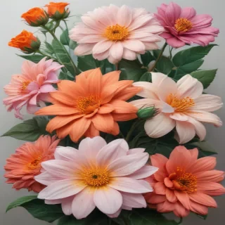 aesthetic flowers drawing