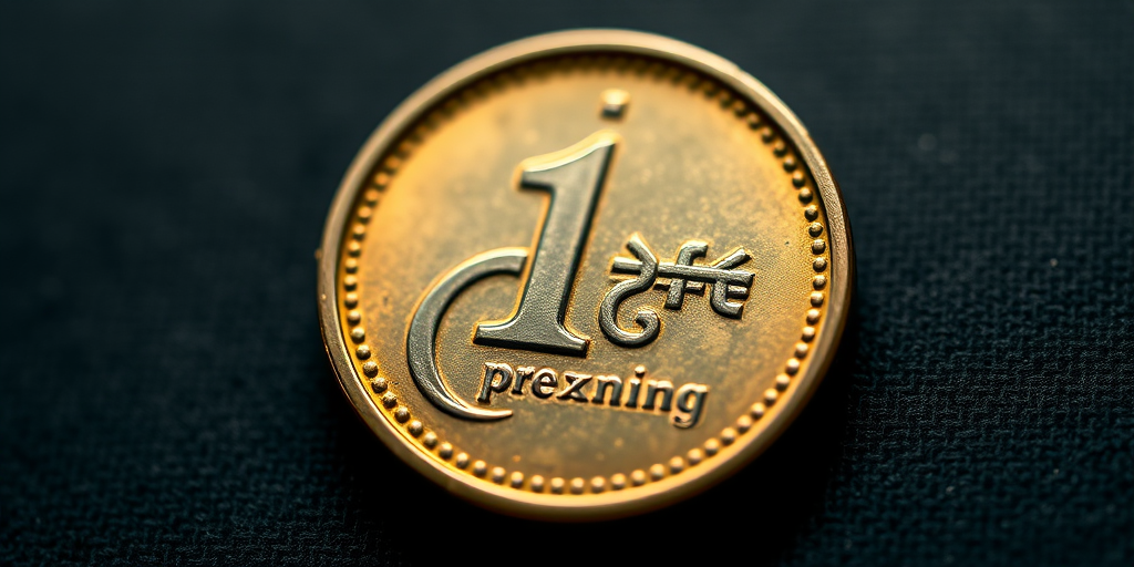 Generate a high-resolution image of a 1 pfennig coin, focusing on a detailed close-up view, with sharp lighting to emphasize texture and color, using a Canon EOS R5 camera, ISO 100, f/4 aperture, and a 50mm lens in macro style photography.