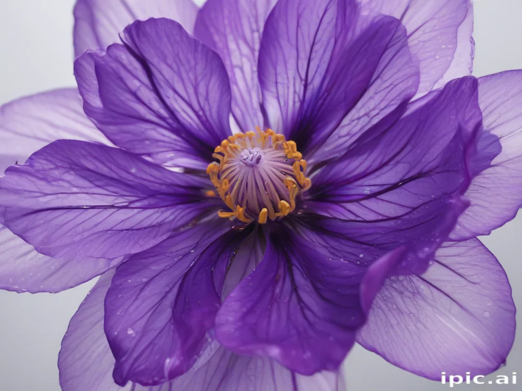transparent purple flower