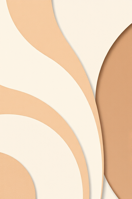 create an abstract background featuring curved lines and geometric shapes in soft neutral tones with a textured appearance