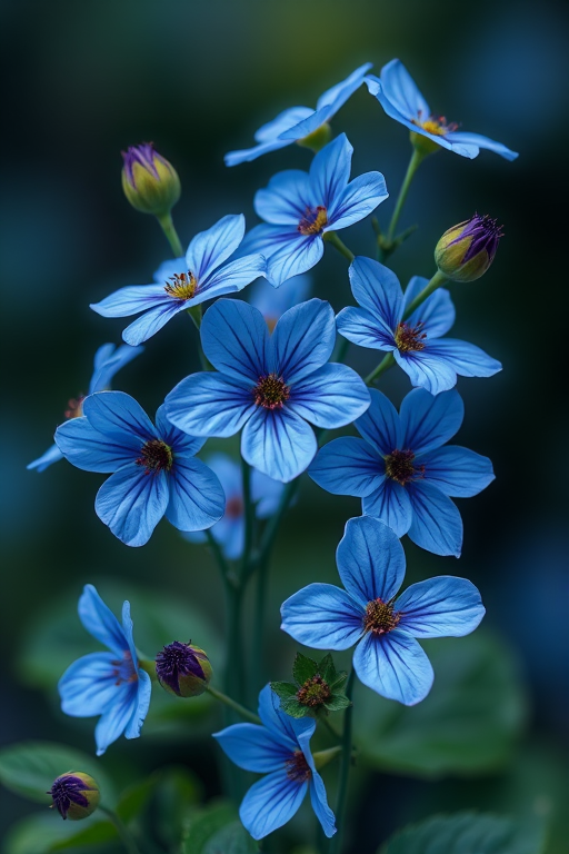 blue flowers png