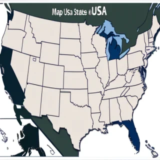 map of usa with states