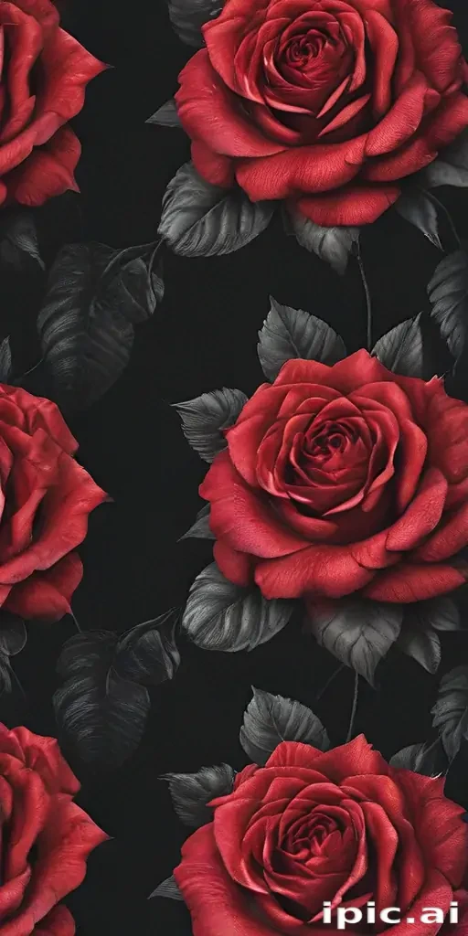 rose wallpaper black