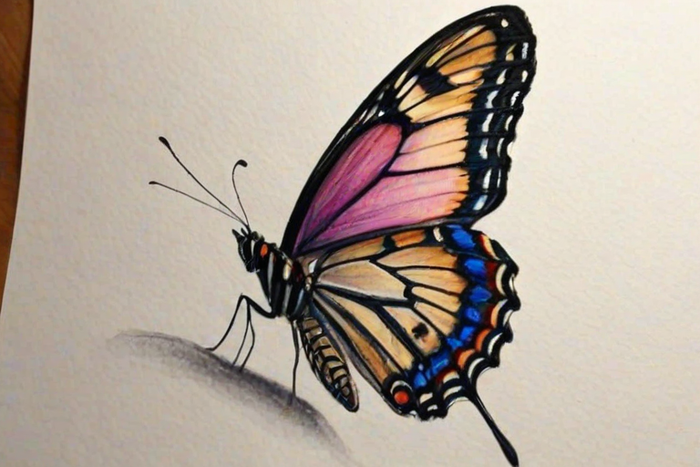 drawing pic of butterfly